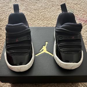 Infant Black and White Jordan sneakers